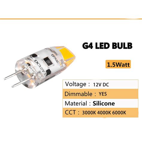 20 Pack G4 LED Bulb 12V DC Dimmable COB LED G4 Lam Grandado