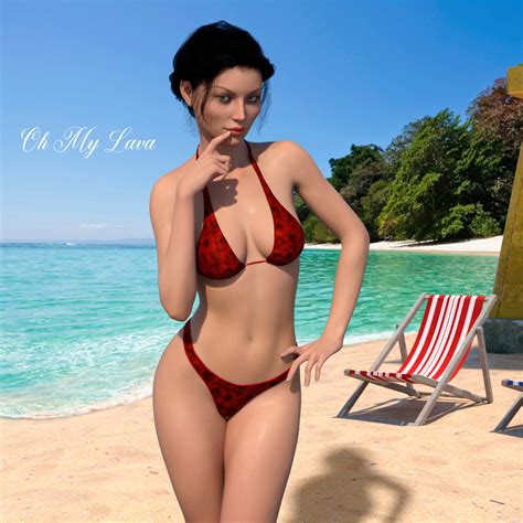 Oh My Add On For LilFlame S Dash Bikini For Genesis 8 Female 3D Figure