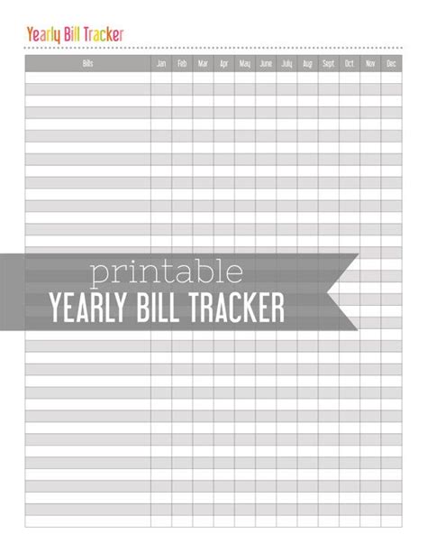 Yearly Bill Payment Tracker Monthly Bills By Lemonlimeprintables 300