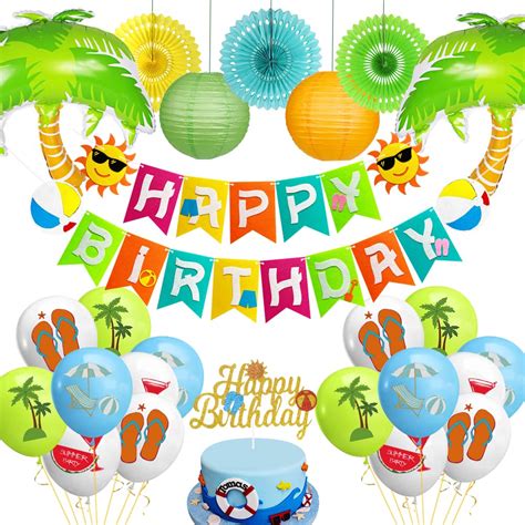 Buy Beach Party Decorations Beach Theme Birthday Party Supplies Happy