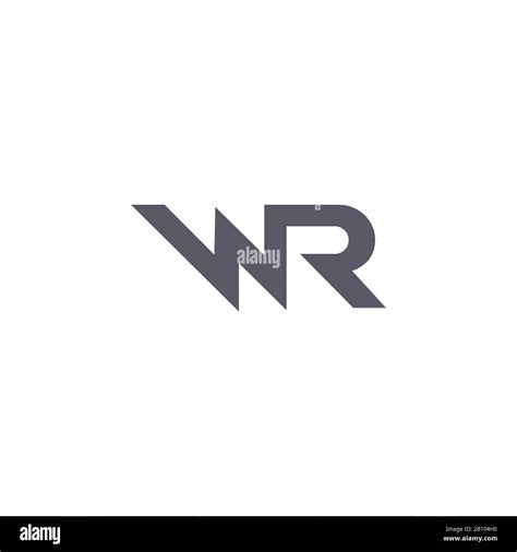 Plantilla De Dise O Del Logotipo De Wr O Rw Con La Letra Inicial Imagen