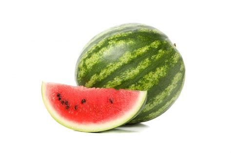 Frische Wassermelone Lokalisiert Auf Weißem Raum Sommerfrucht