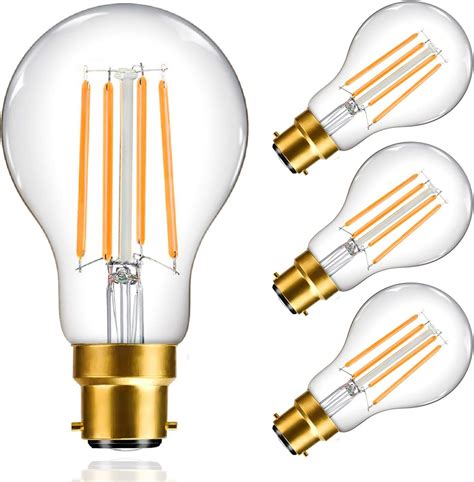 B22 Bayonet Light Bulbs TopLeder 6W 600LM Dimmable LED Light Bulb