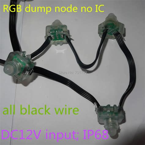 Nodo De Descarga RGB De 12V CC Cuerda De 100 Piezas Relleno De Resina