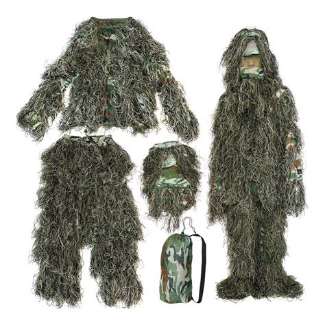 Traje Ghillie De Camuflaje Bosque Caza D Pi Grandado