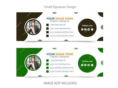 Premium Vector Modern Simple And Minimalist Email Signature Or Email Template Design Two Color