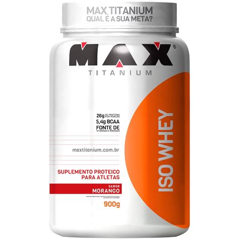 Iso Whey 900g Morango Max Titanium Centauro