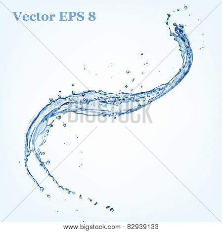 Blue Water Splash Vector Photo Free Trial Bigstock