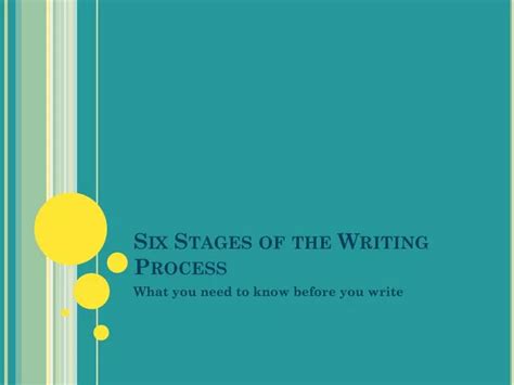 Ppt Six Stages Of The Writing Process Powerpoint Presentation Free