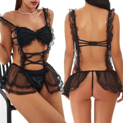 Sexy Women S Lingerie Lace Dress Underwear Bodysuit Babydoll Nightwear