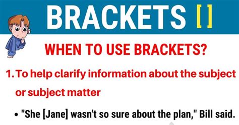 Brackets When To Use Brackets In English Esl