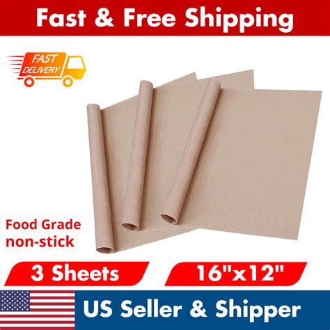 3 Pack Ptfe Teflon Sheet Heat Press Transfer Sheet Non Stick 12 X 16 Paper Ebay