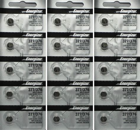 ENERGIZER 377 376 WATCH BATTERY SR626SW SR626W Silver Oxide Battery