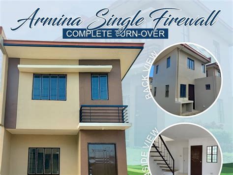 Armina Single Firewall Complete Turn Over Houses And Lots May