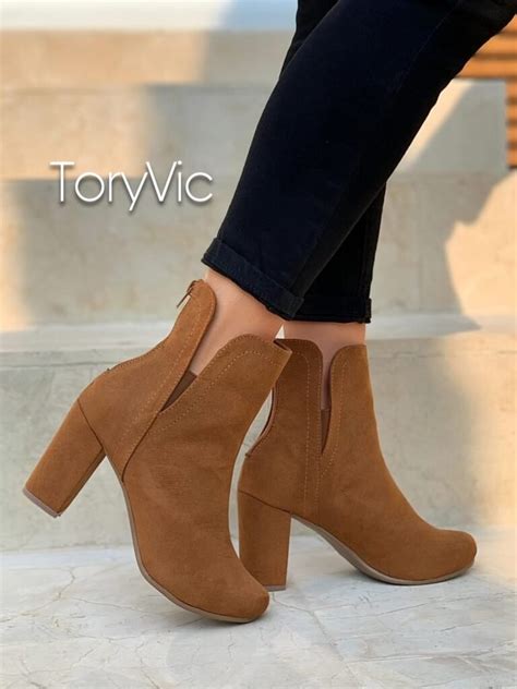 Botines De Mujer Vitoria Miel Ultimas Tallas Toryvic Zapatos Para Mujer