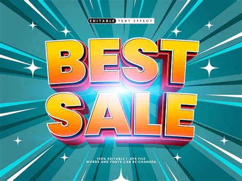 Premium Vector Best Sale Editable Text Effect With A Sale Theme