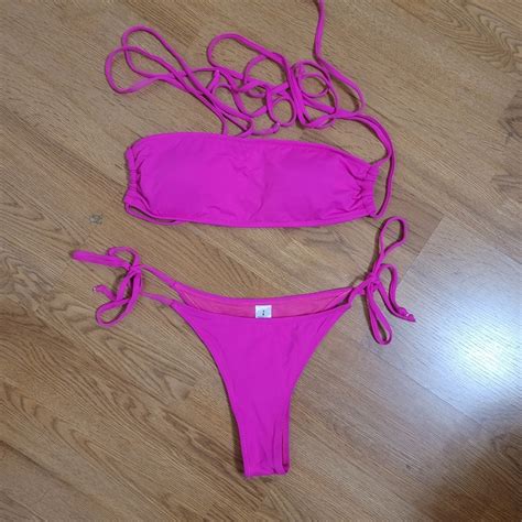 Sunny Co Pink Bikini 2 Piece Small Gem