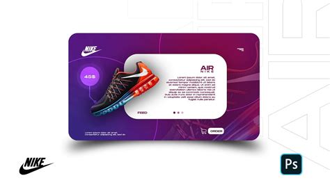 Nike Ui Concept Design Photoshop Tutorial Youtube