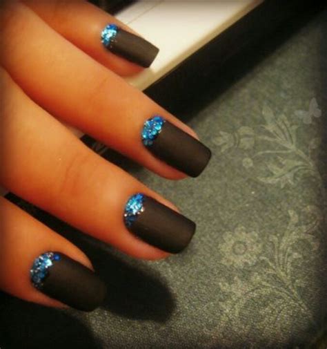 Black French manicure