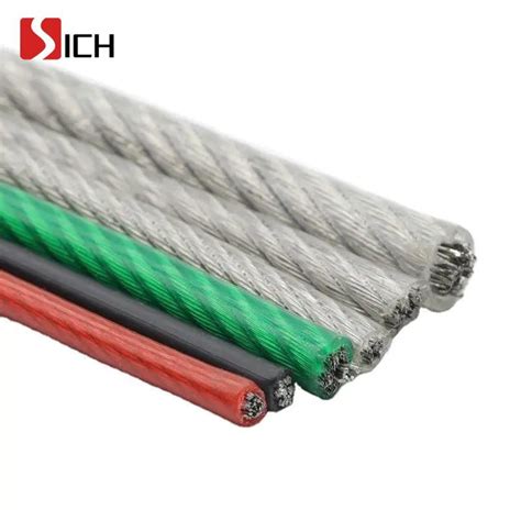 Hot Selling Product High Quality High Tension Pvc Coated 6 12 Galvanized Wire Rope Steel Cable