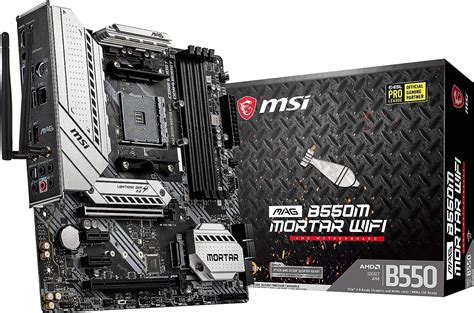 Msi Mag B550m Mortar Wifi Gaming Motherboard Amd Am4 Ddr4 Pcie 4 0 Sata 6gb S M 2 Usb 3 2