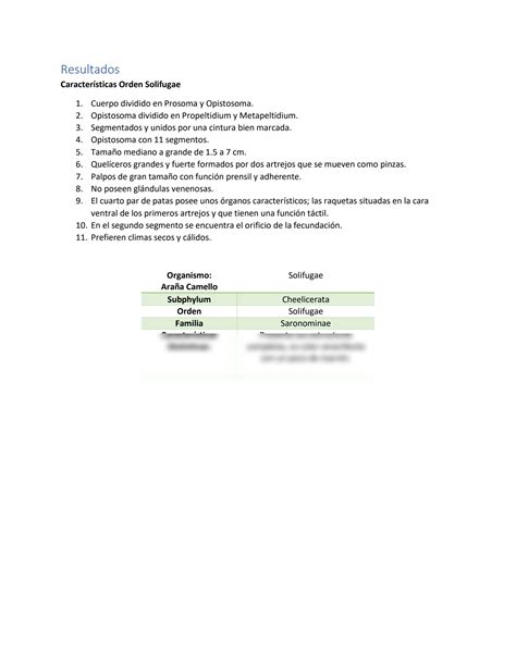 Solution Practica Morfologia Externa De Quelicerados Clase Aracnida