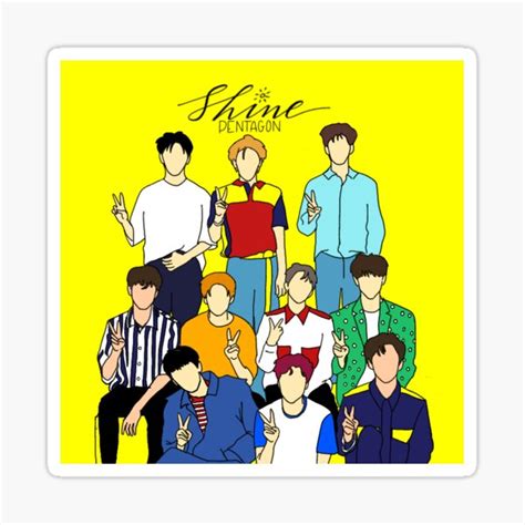 "Pentagon Shine " Sticker for Sale by TheRoyalJules | Redbubble