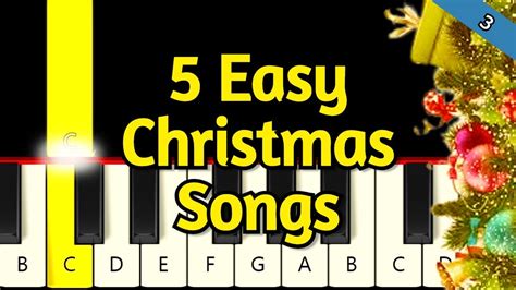 5 Very Easy Christmas Songs Easy And Slow Piano Tutorial Beginner