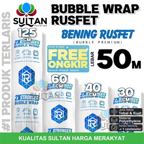 Jual Plastik Bubble Wrap Meter Bubblewrap Rusfet Dkm Plus Premium