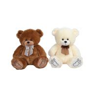 Oso beige c moño 30cm marca Yani Toys Didácticos del Sur