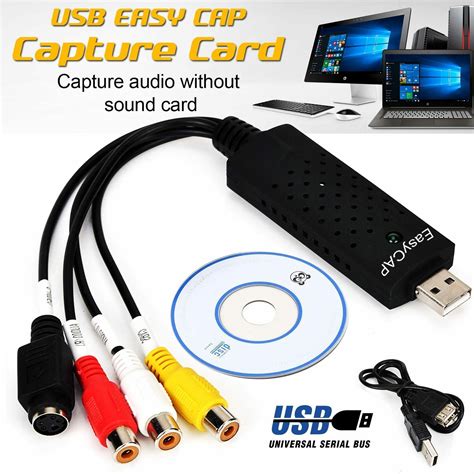 Newest Easycap USB 2 0 Audio Video VHS To PC DVD Converter Capture Card