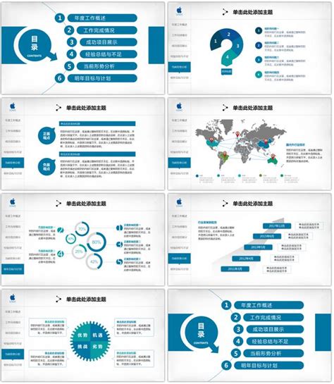 2018年度總結，年終匯報藍色大氣簡約商務工作總結匯報ppt模板 每日頭條