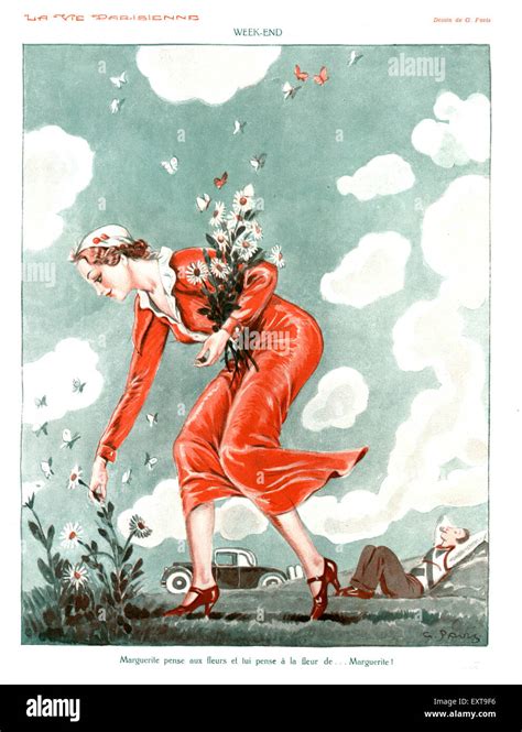 S France La Vie Parisienne Magazine Plate Stock Photo Alamy