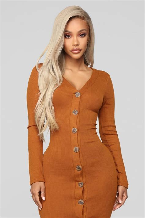 Show Some Sass Sweater Dress Rust Rust Dress Sweater Dress Midi