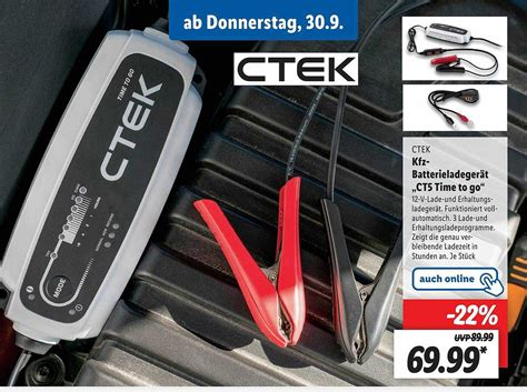 Ctek Kfz batterieladegerät ct5 Time To Go Angebot bei Lidl