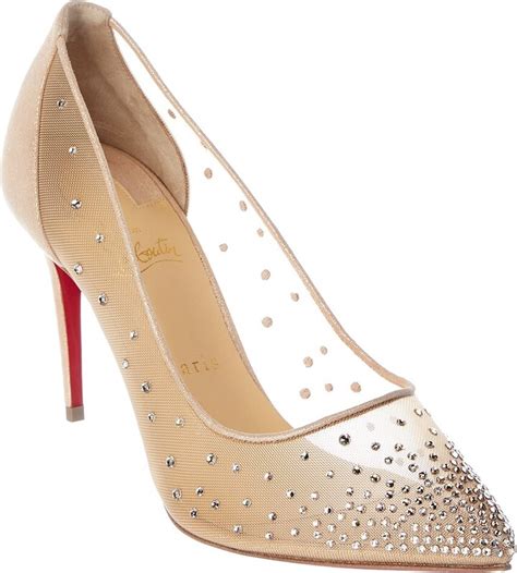 Christian Louboutin Follies Strass 85 Crystal Mesh Pump Shopstyle