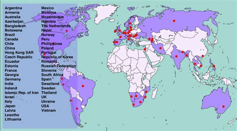 Extensively drug-resistant (XDR)-TB in the world. Countries with ...