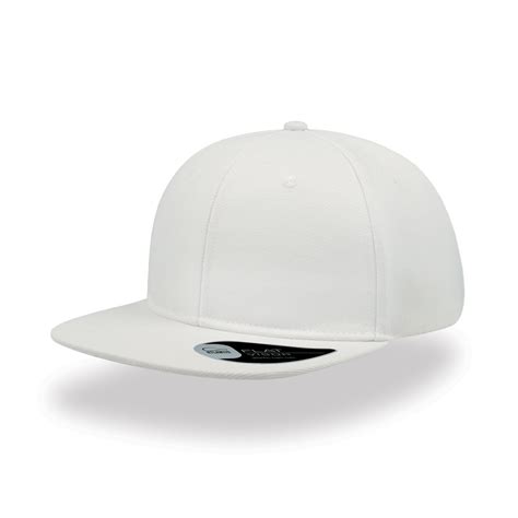 Cappello Bianco A 6 Pannelli Visiera Piatta Da Personalizzare Snap Back