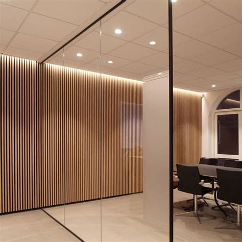 Manufacturer Akupanel Pet Acoustic Slat Panel Natural Oak Soundproofing