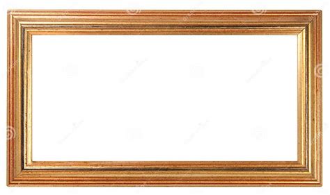 Gold Coloured Picture Frame Stock Image Image Of Isolate Decorative