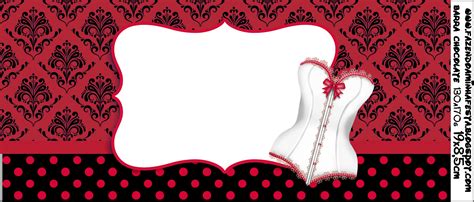 Kit Completo Chá de Lingerie Vermelho e Preto Arabesco