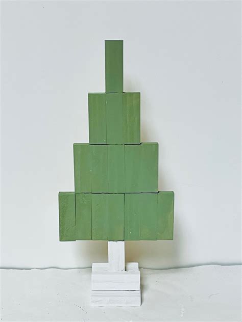 Dollar Tree Rustic Jenga Block Christmas Tree —