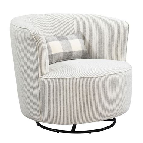 Wallace And Bay Branch Classic Stripe Swivel Accent Chair With Glider