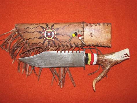 Knife8 350a  Bone Crafts American Indian Art Antler Knife Handle