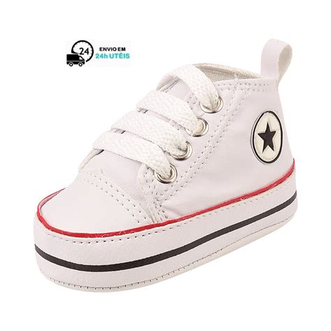 Tenis Menino E Menina Star Branco Bebe Mania Cano Alto Cadarco 718 03