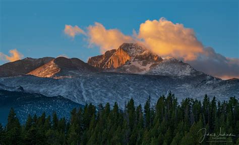 Colorful Sunrise Longs Peak Rocky Mountain National Park Colorado