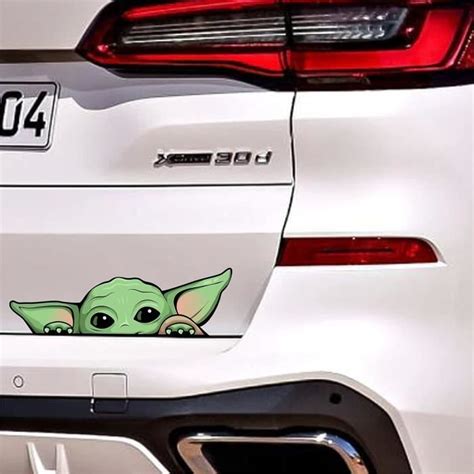 Bébé Yoda À Bord Fenêtre Pare Chocs Voiture Vinyle Autocollant Bébé À