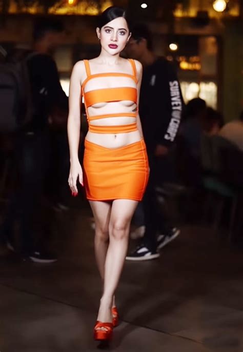 Urfi Javed Gets Trolled For Wearing Orange Cut Out Dress Amid Pathaan-Saffron Controversy – PICS