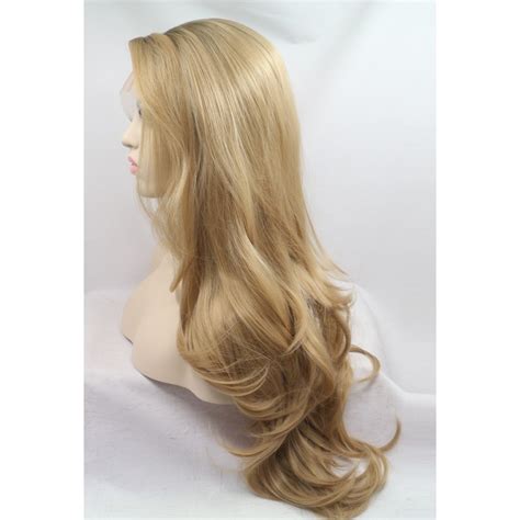 Blonde Lace Front Wig Synthetic Long Wave Wigs Super X Studio