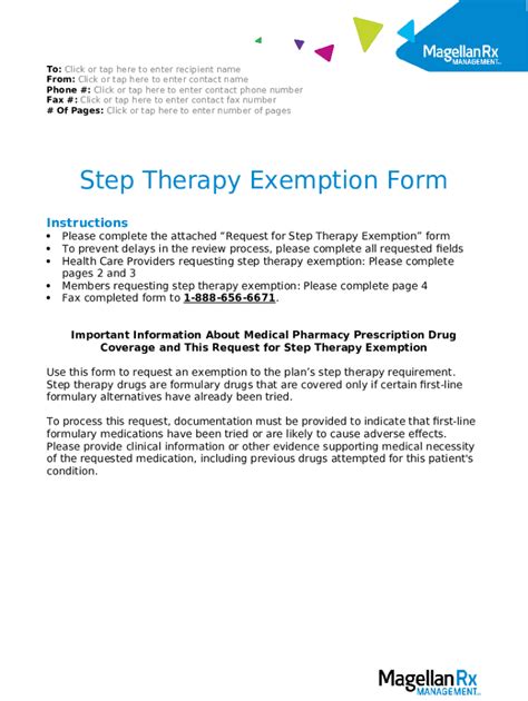 Step Therapy Exemption Doc Template | pdfFiller